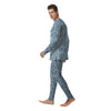 Tentacles Octopus Blue Print Pattern Men's Pajamas-grizzshop