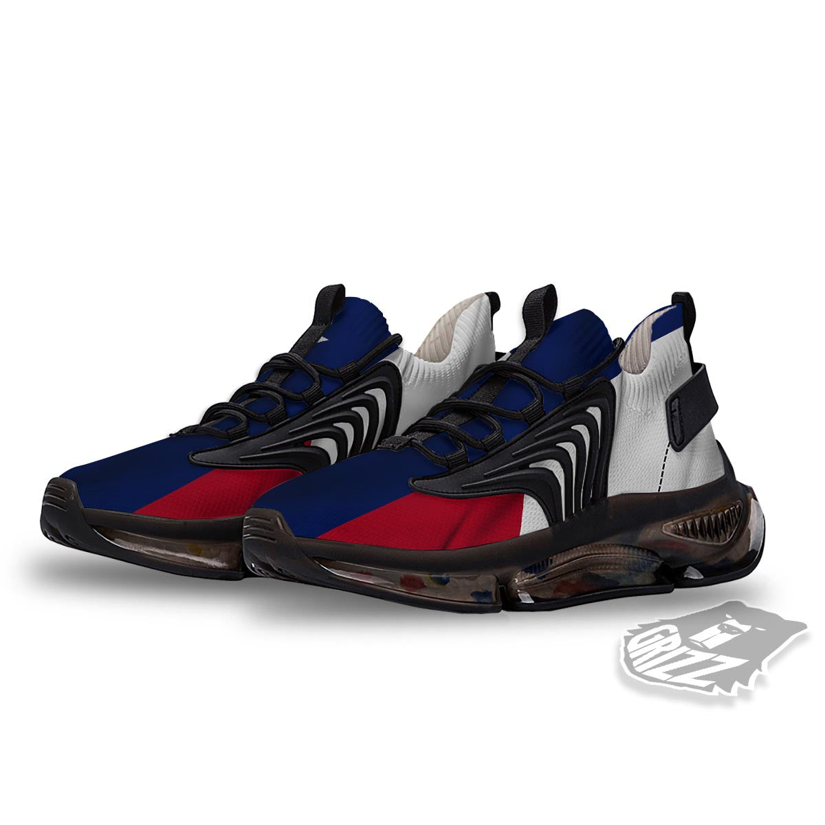 Texas Flag Print Black Gym Shoes-grizzshop