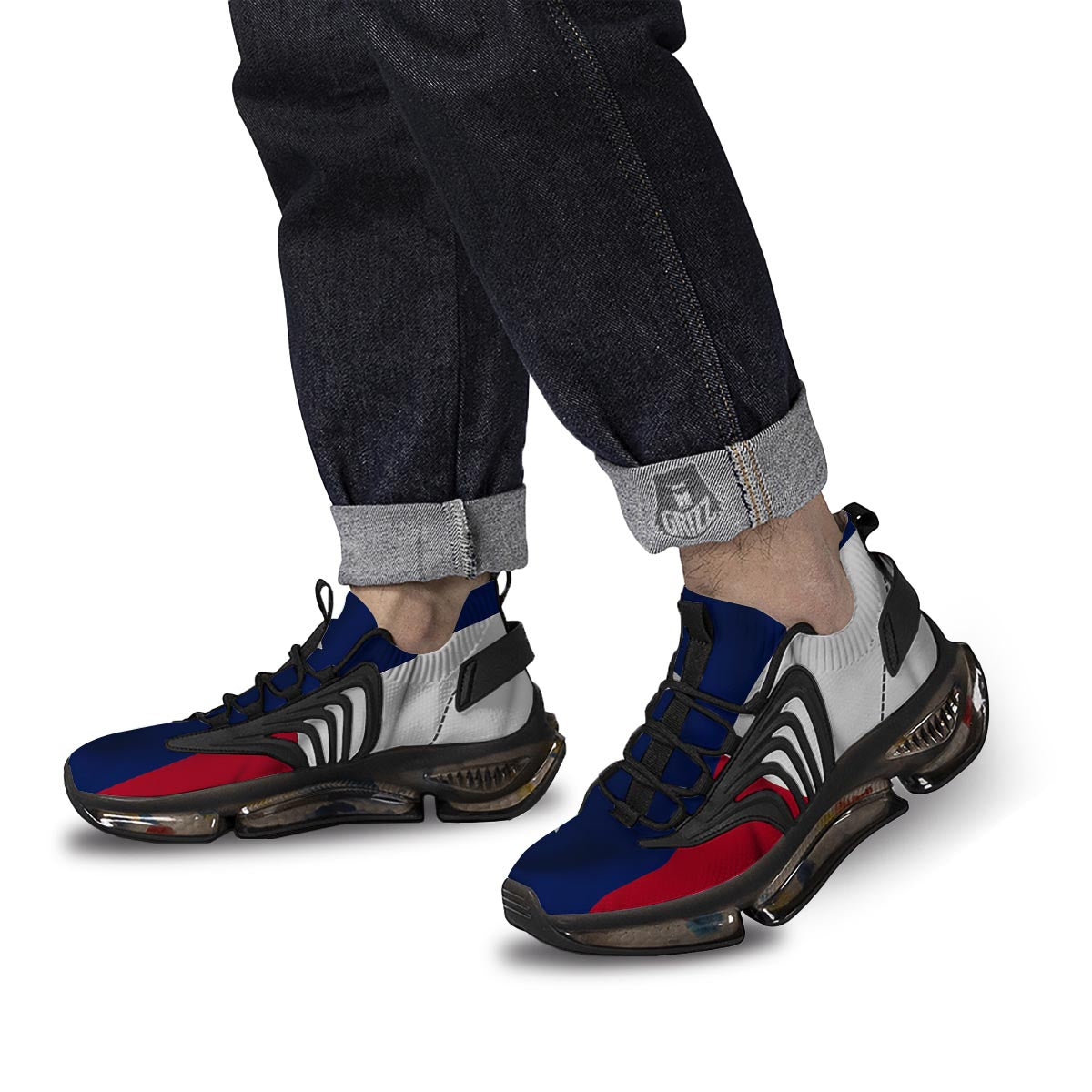 Texas Flag Print Black Gym Shoes-grizzshop