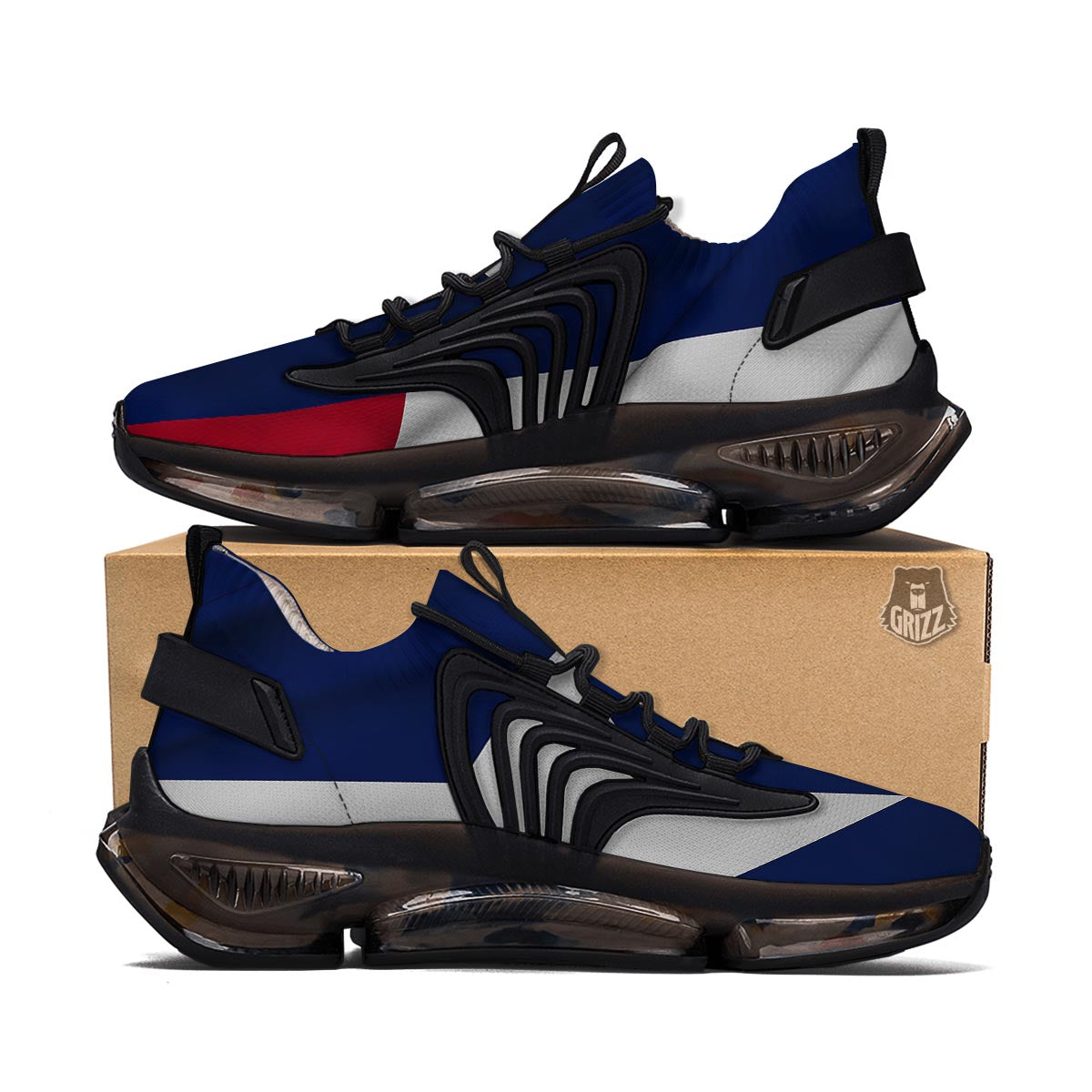 Texas Flag Print Black Gym Shoes-grizzshop