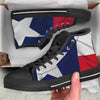 Texas Flag Print Black High Top Shoes-grizzshop