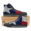 Texas Flag Print Black High Top Shoes-grizzshop