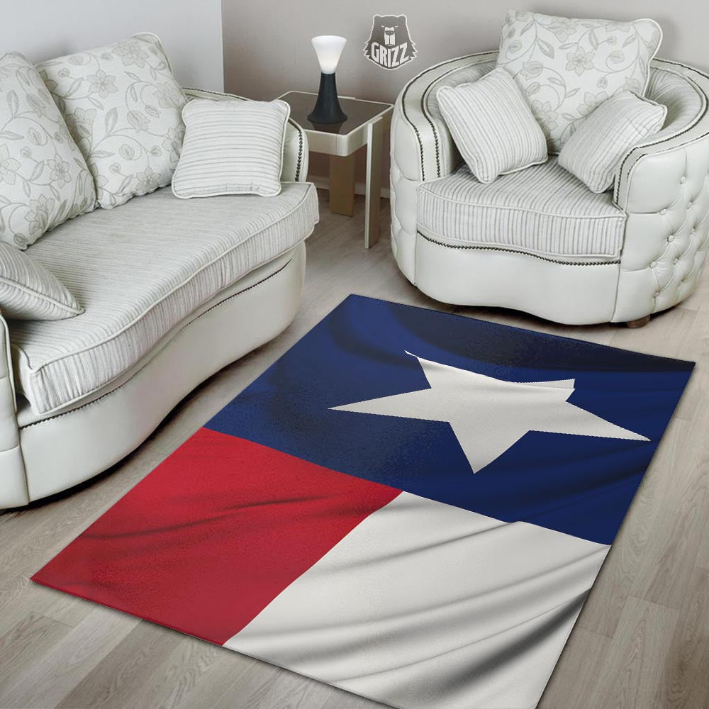 Texas Flag Print Floor Mat-grizzshop