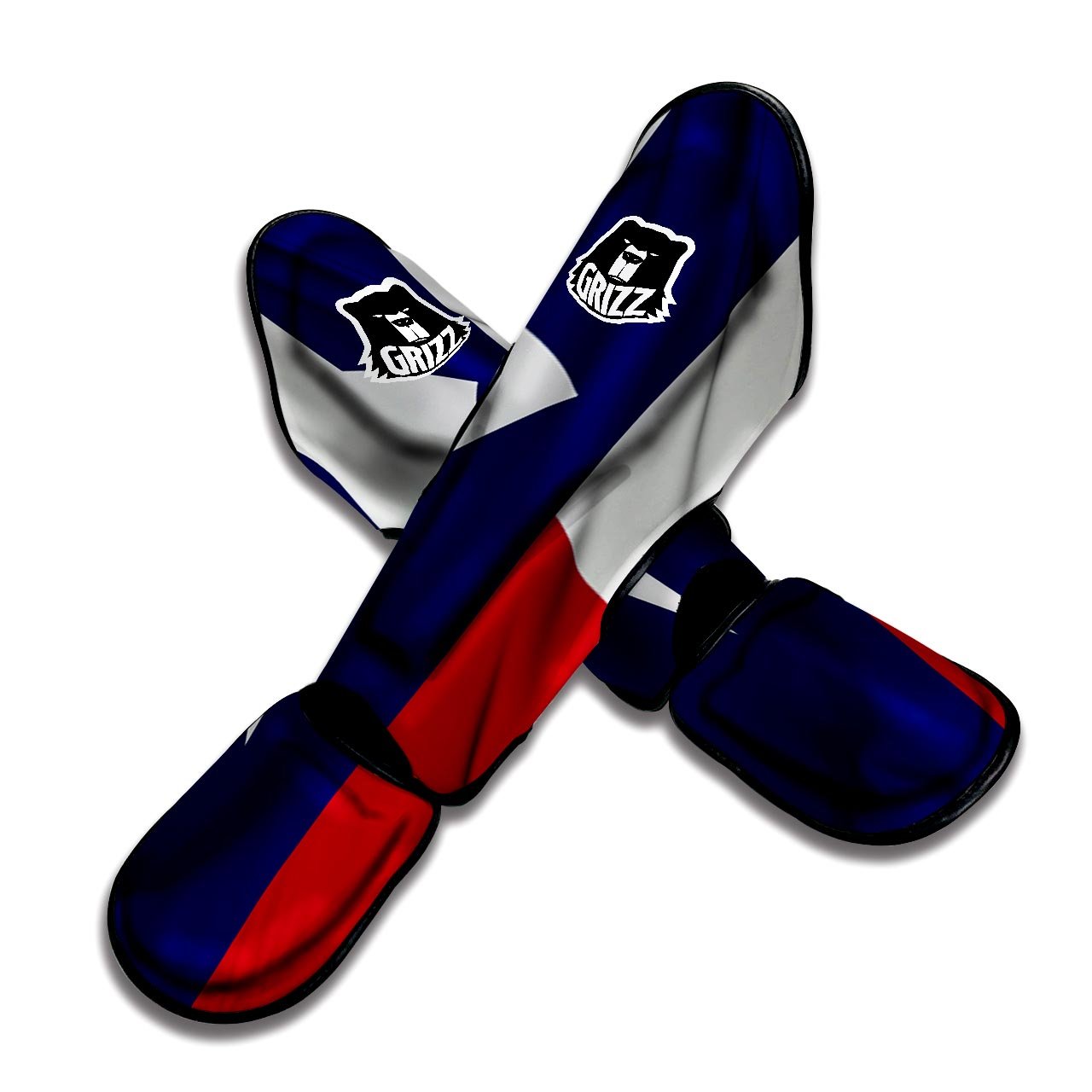 Texas Flag Print Muay Thai Shin Guards-grizzshop