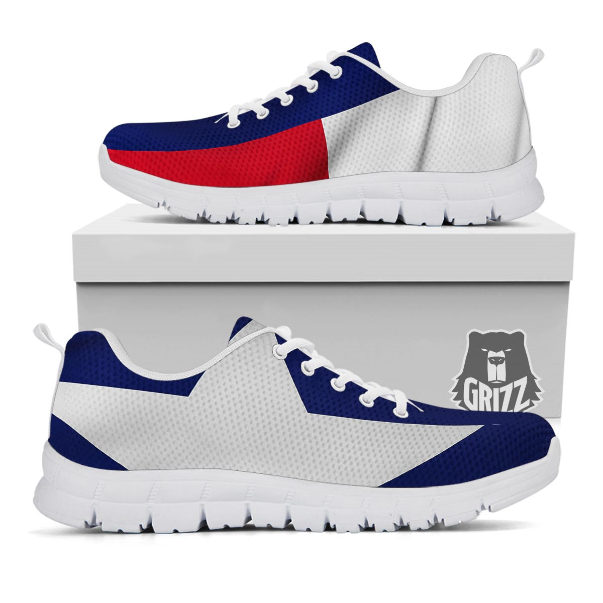 Texas Flag Print White Sneaker-grizzshop