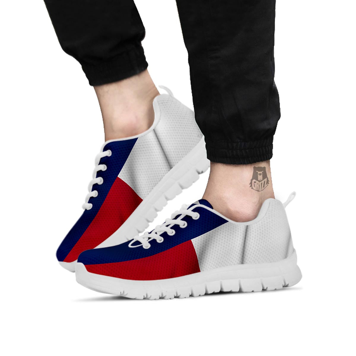 Texas Flag Print White Sneaker-grizzshop