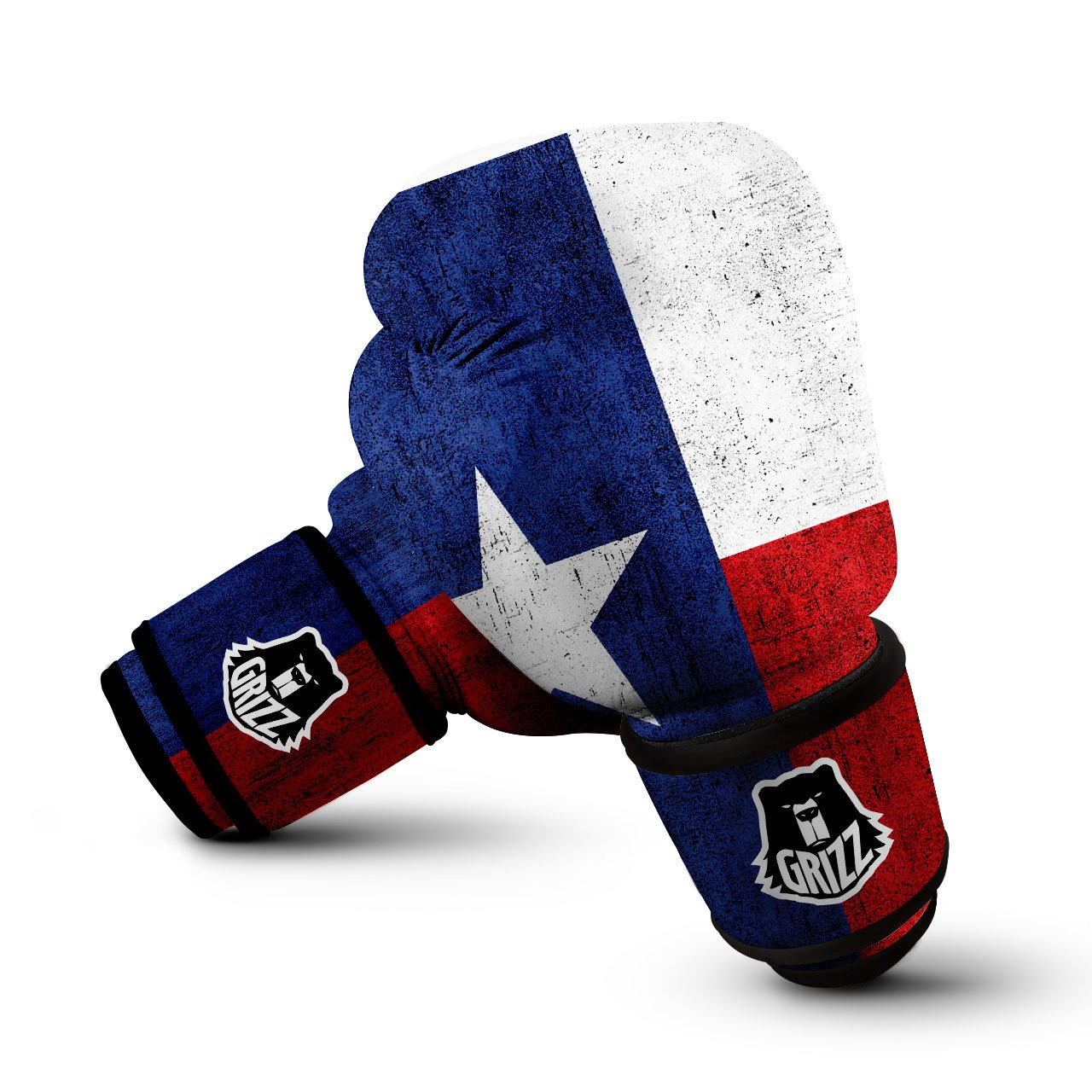 Texas Flag Vintage Print Boxing Gloves-grizzshop