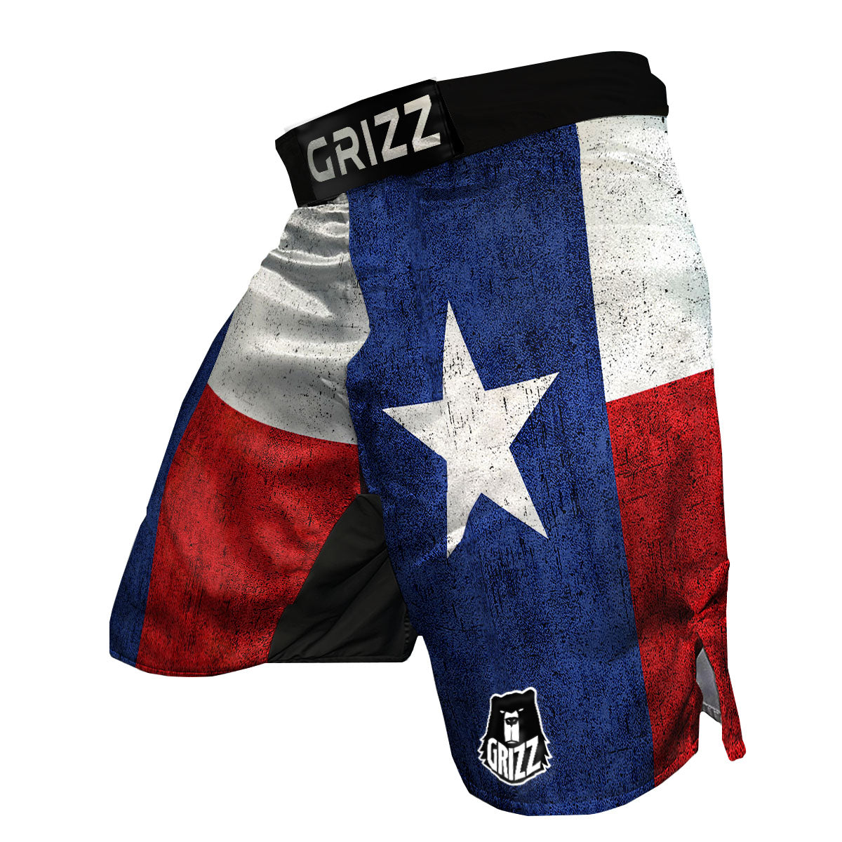 Texas Flag Vintage Print MMA Shorts-grizzshop