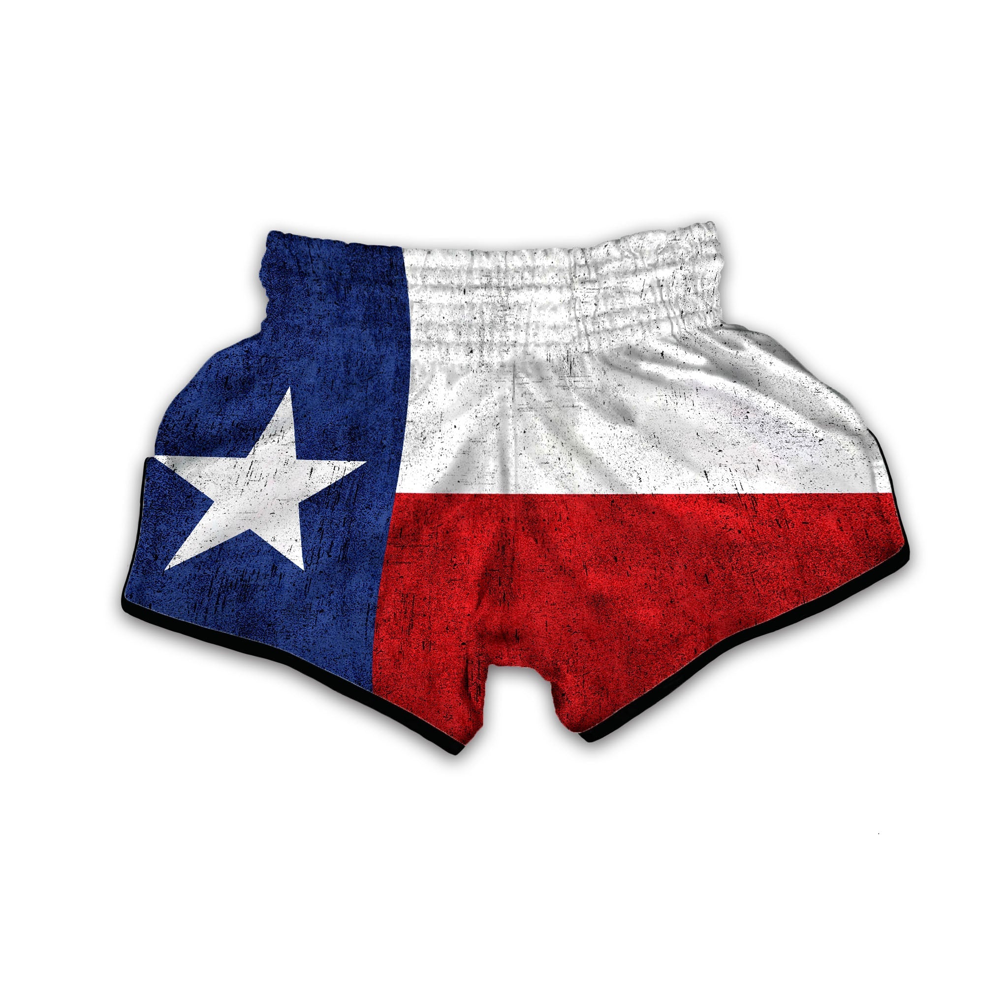 Texas Flag Vintage Print Muay Thai Boxing Shorts-grizzshop