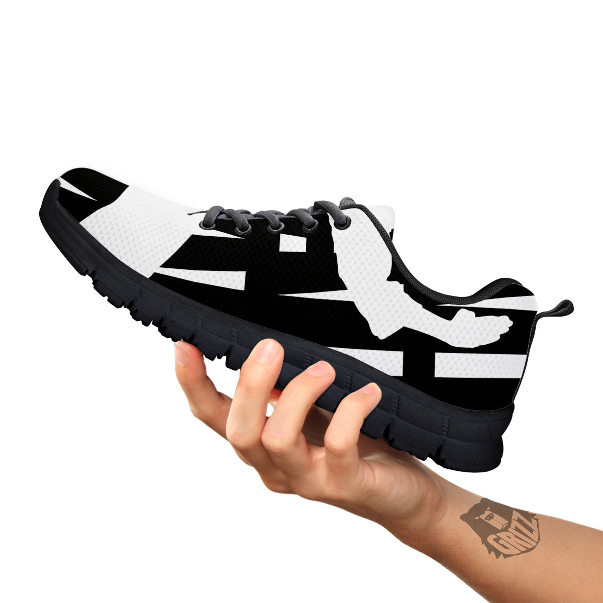 Text Karate Print Black Sneaker-grizzshop