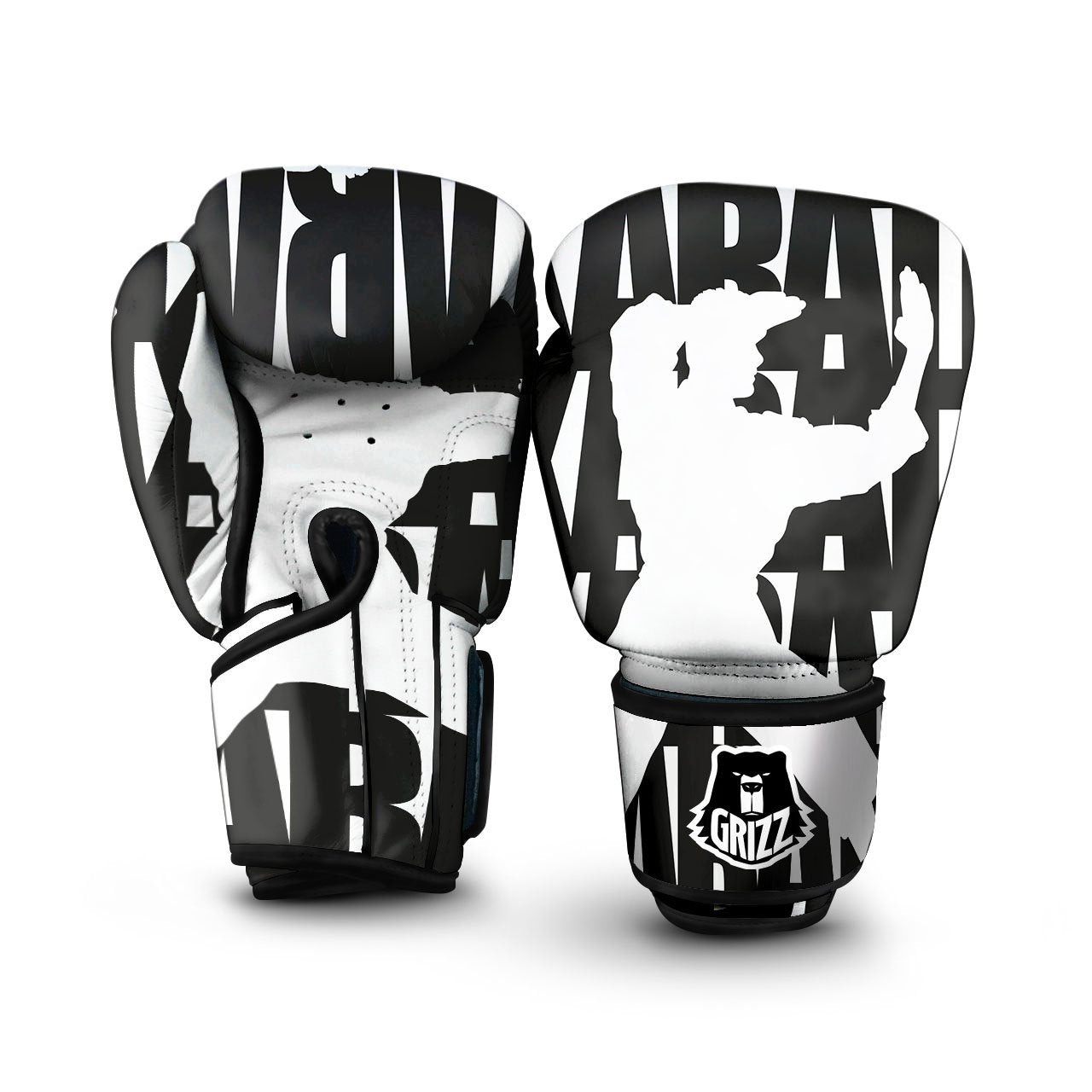 Text Karate Print Boxing Gloves-grizzshop