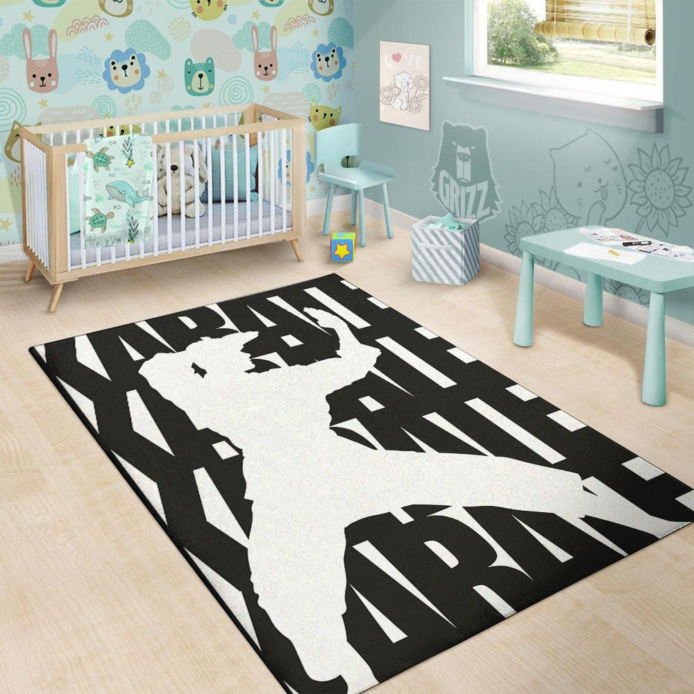 Text Karate Print Floor Mat-grizzshop
