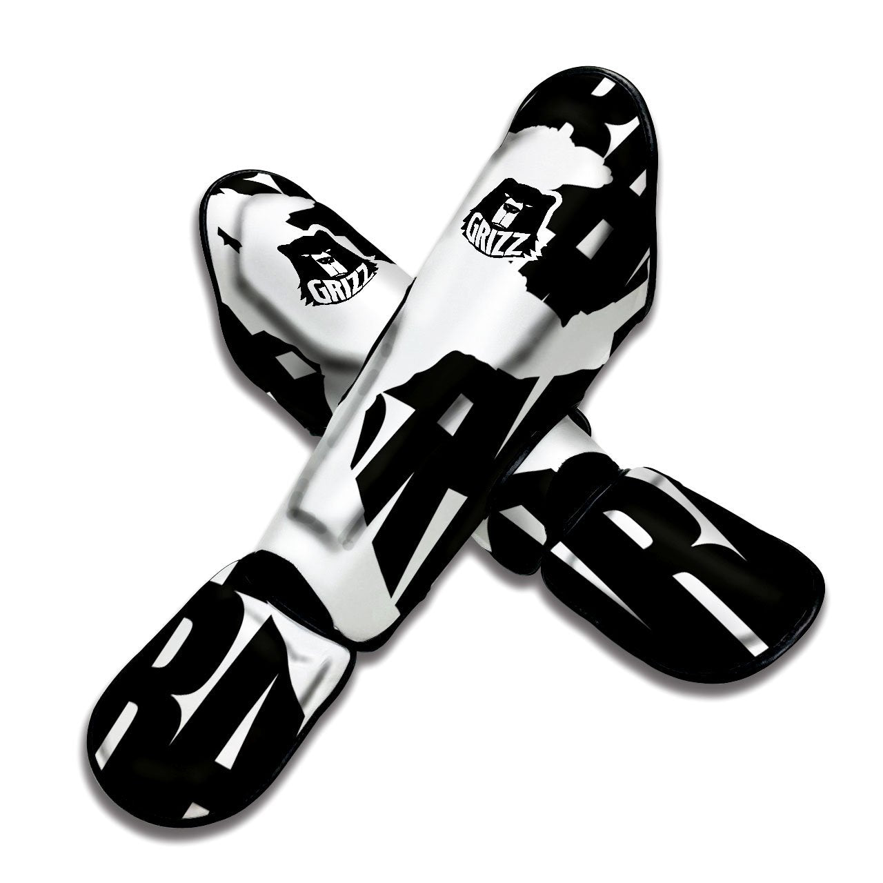 Text Karate Print Muay Thai Shin Guards-grizzshop
