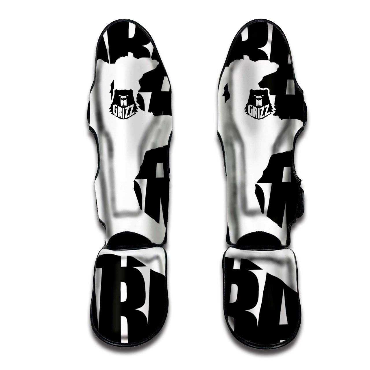 Text Karate Print Muay Thai Shin Guards-grizzshop