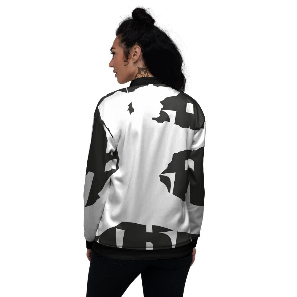 Text Karate Print Women's Bomber Jacket-grizzshop