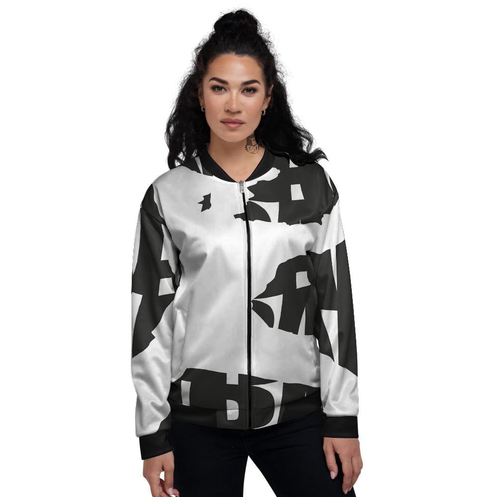 Text Karate Print Women's Bomber Jacket-grizzshop