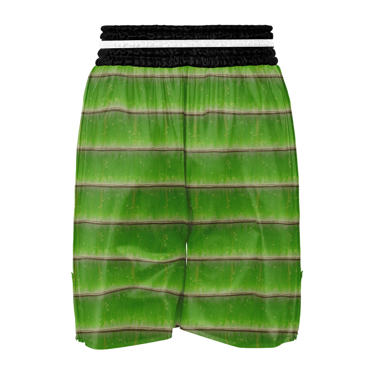 Texture Bamboo Green Print Boxing Shorts-grizzshop