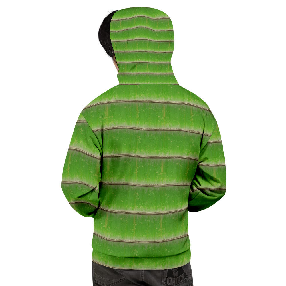 Texture Bamboo Green Print Men's Hoodie-grizzshop