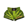 Texture Cannabis Print Muay Thai Boxing Shorts-grizzshop