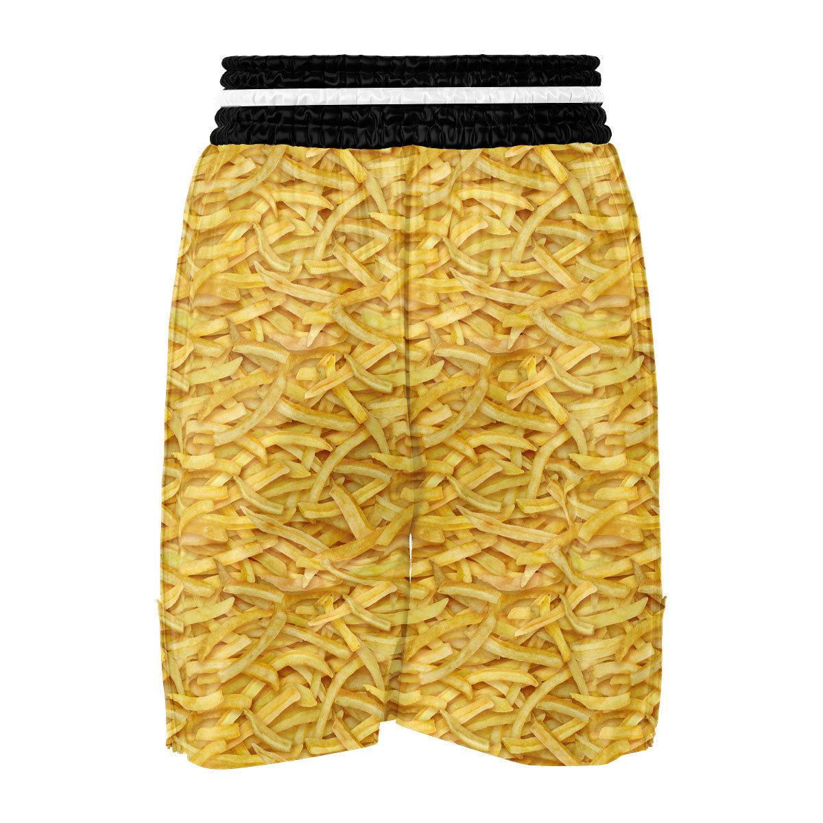 Texture French Fries Print Boxing Shorts-grizzshop