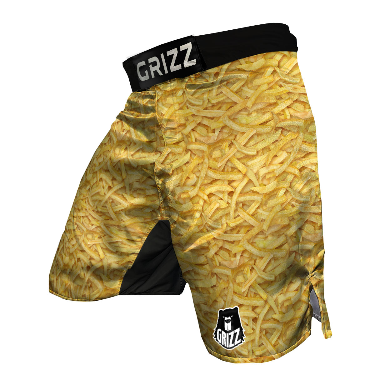 Texture French Fries Print MMA Shorts-grizzshop