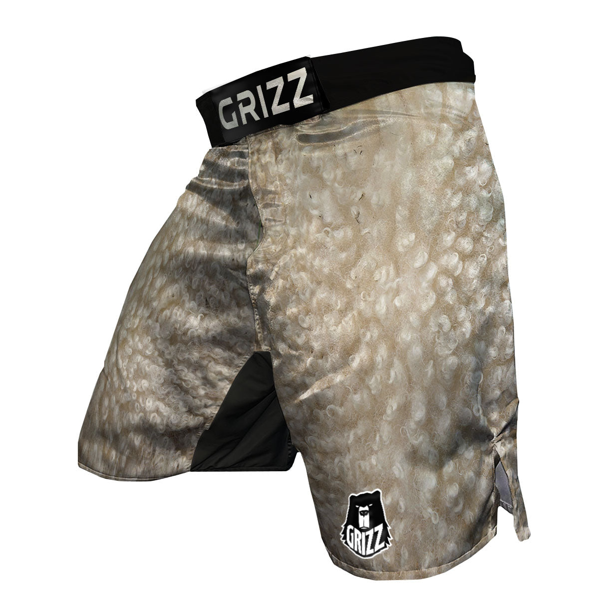 Texture Fur Sheep Print MMA Shorts-grizzshop