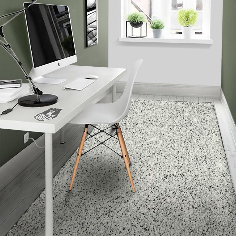 Texture Glitter Silver Print Floor Mat-grizzshop