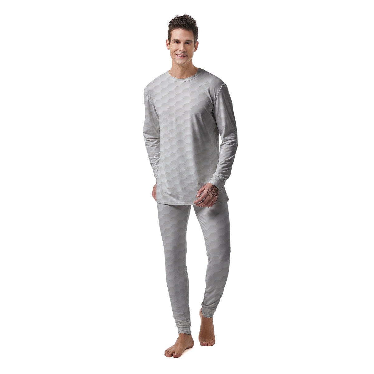 Texture Golf Ball Print Men's Pajamas-grizzshop