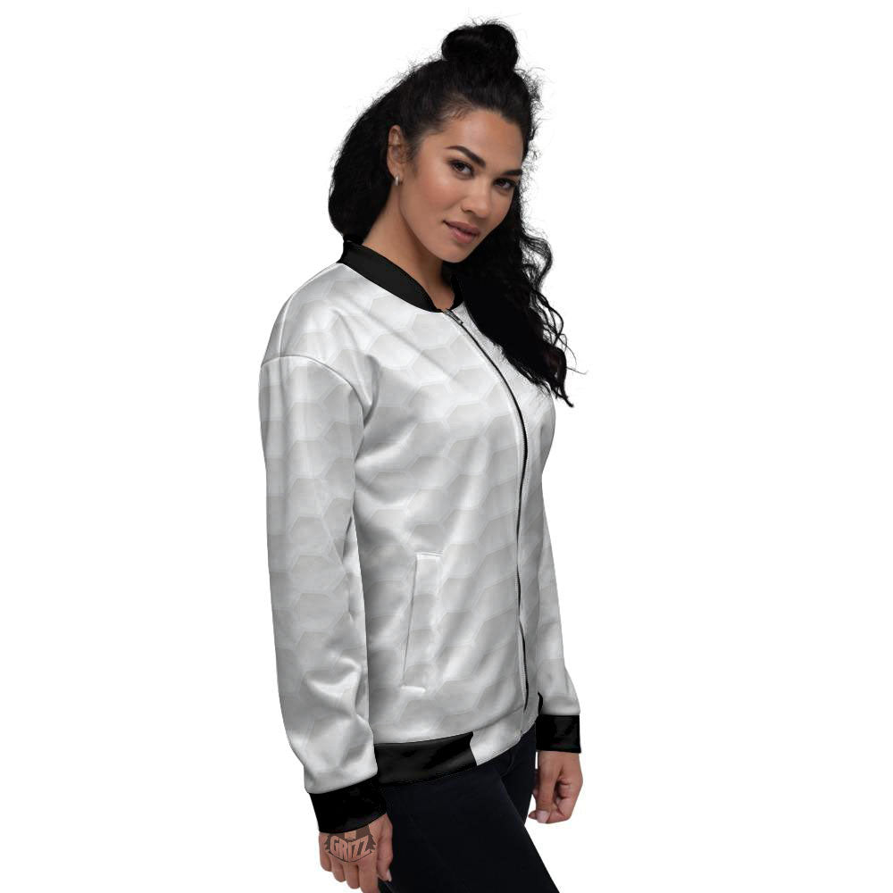 Texture Golf Ball Print Women's Bomber Jacket-grizzshop