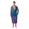 Texture Holographic Print Men's Robe-grizzshop