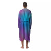 Texture Holographic Print Men's Robe-grizzshop