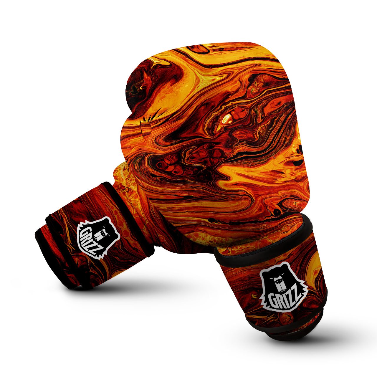 Texture Lava Print Boxing Gloves-grizzshop