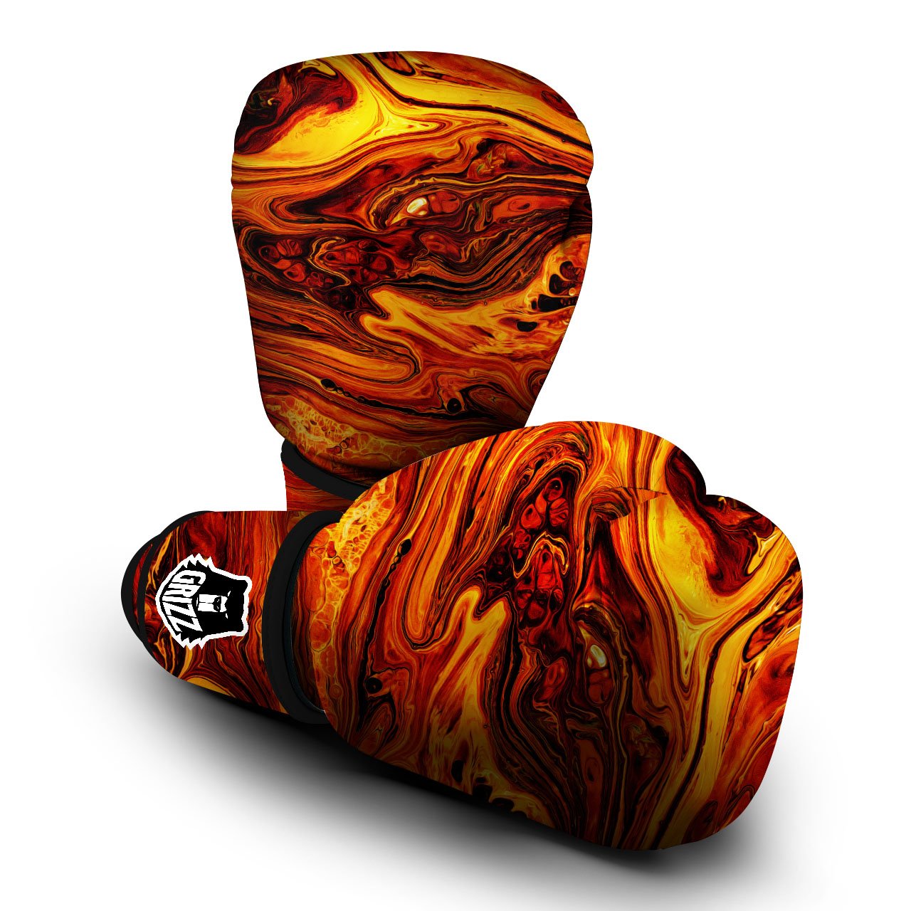 Texture Lava Print Boxing Gloves-grizzshop