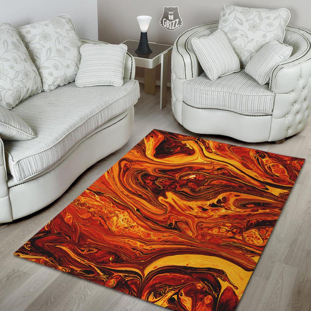 Texture Lava Print Floor Mat-grizzshop