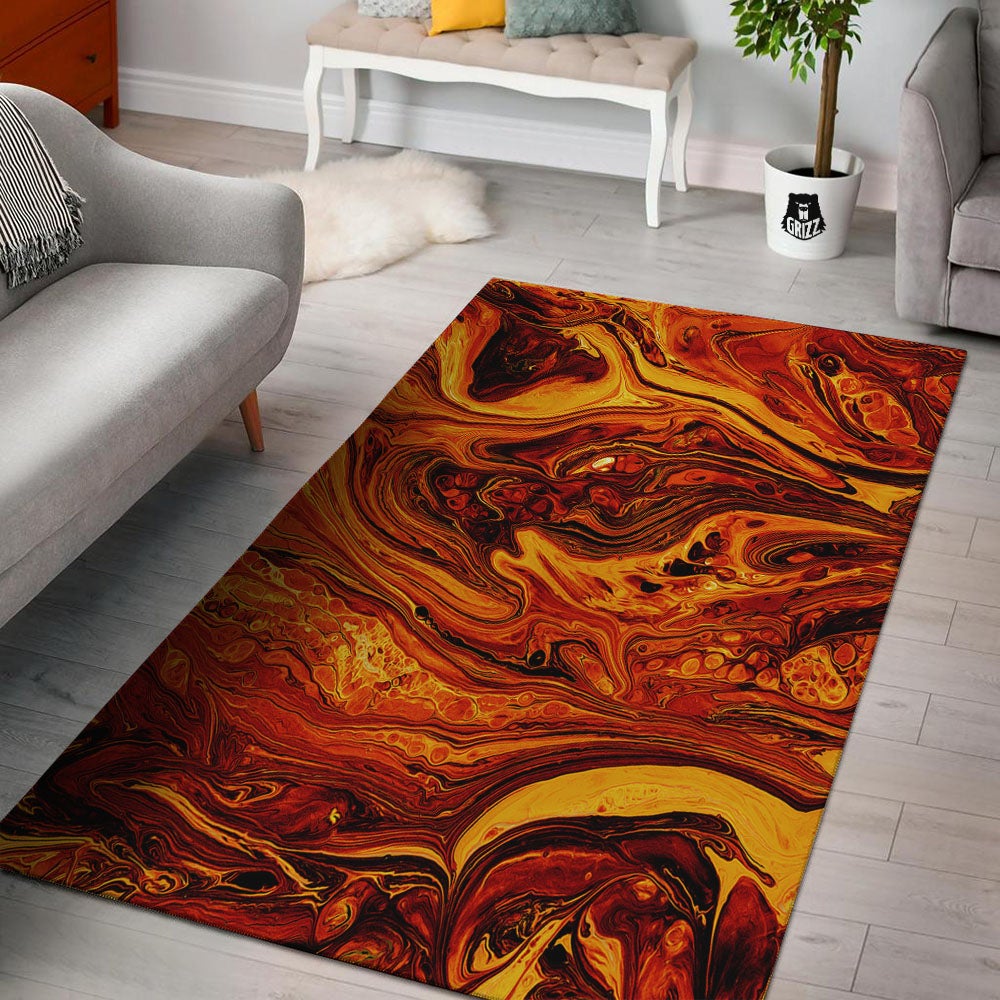 Texture Lava Print Floor Mat-grizzshop