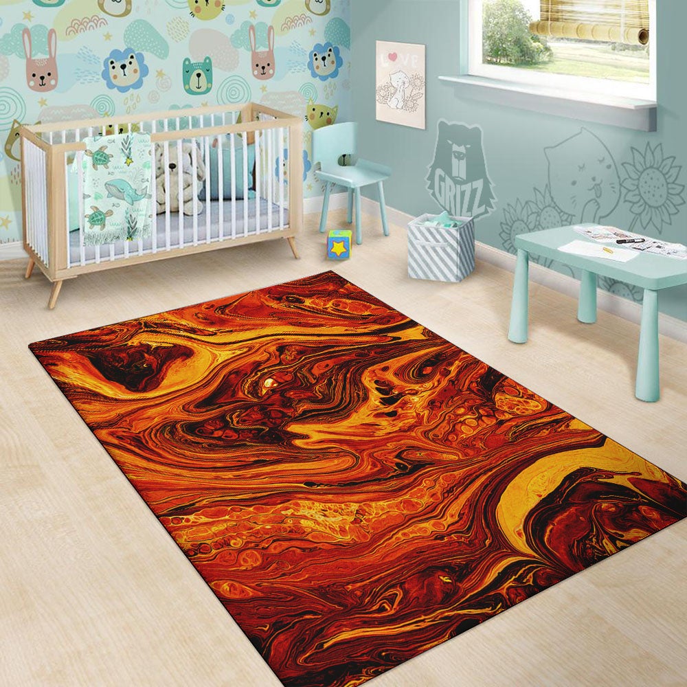 Texture Lava Print Floor Mat-grizzshop