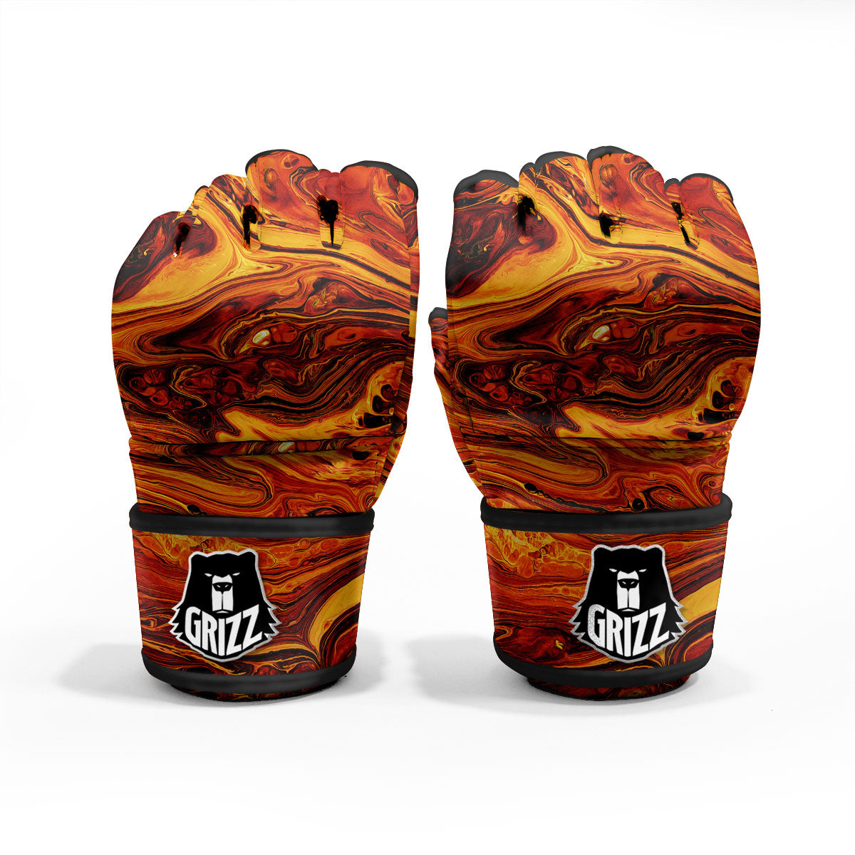 Texture Lava Print MMA Gloves-grizzshop