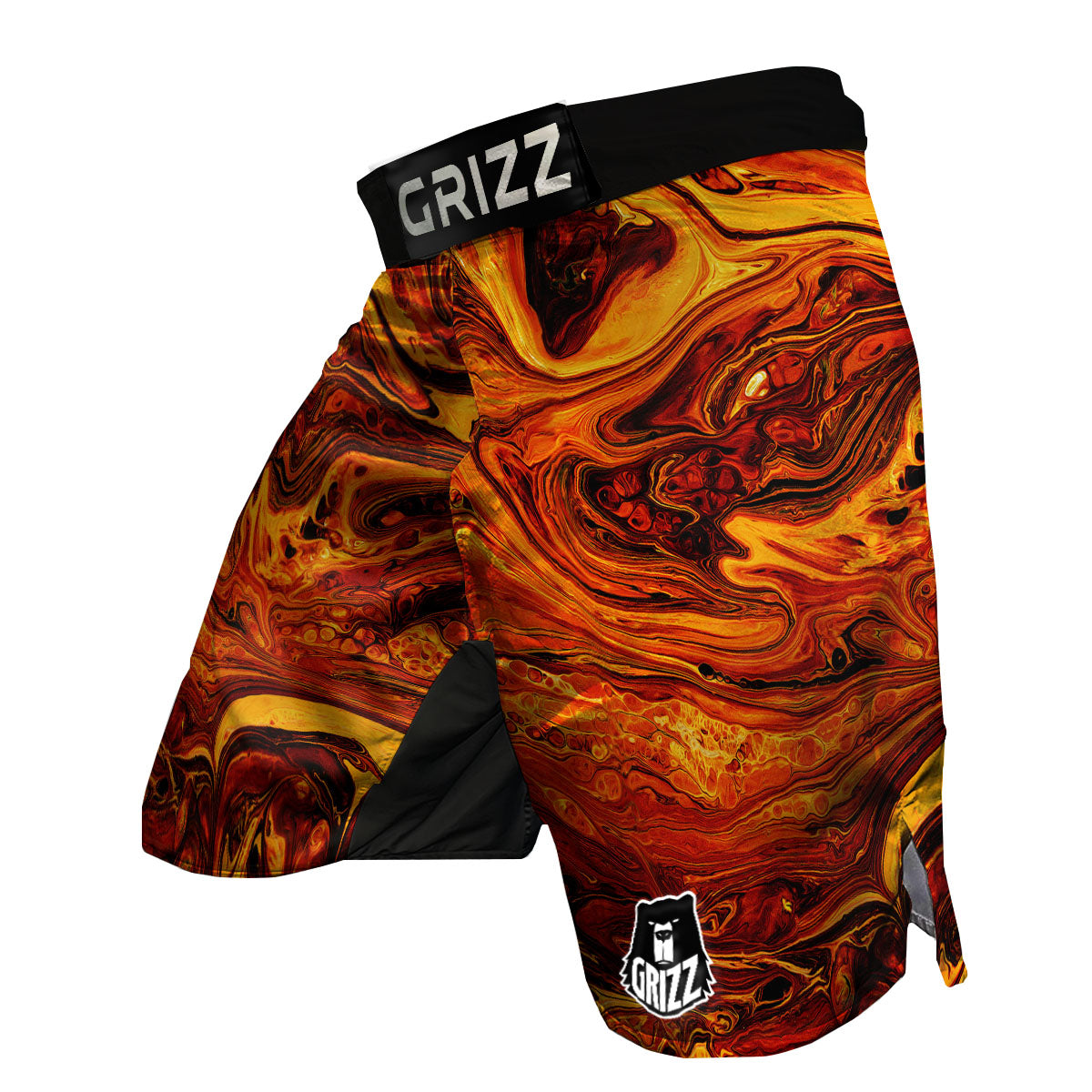 Texture Lava Print MMA Shorts-grizzshop