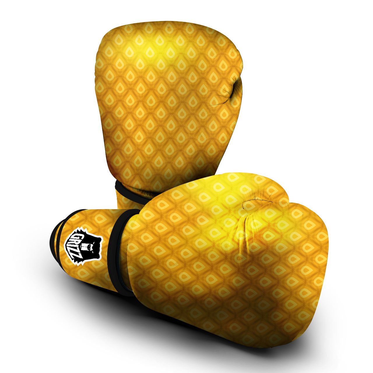 Texture Pineapple Print Pattern Boxing Gloves-grizzshop