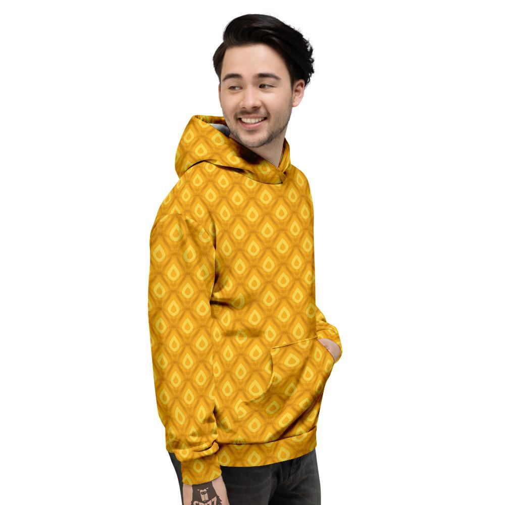 Texture Pineapple Print Pattern Men's Hoodie-grizzshop