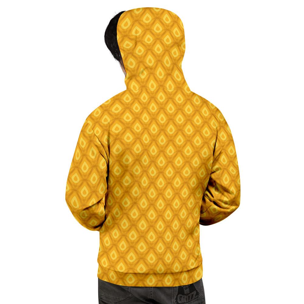 Texture Pineapple Print Pattern Men's Hoodie-grizzshop