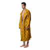 Texture Pineapple Print Pattern Men's Robe-grizzshop