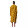 Texture Pineapple Print Pattern Men's Robe-grizzshop