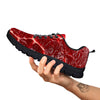 Texture Red Meat Print Black Sneaker-grizzshop