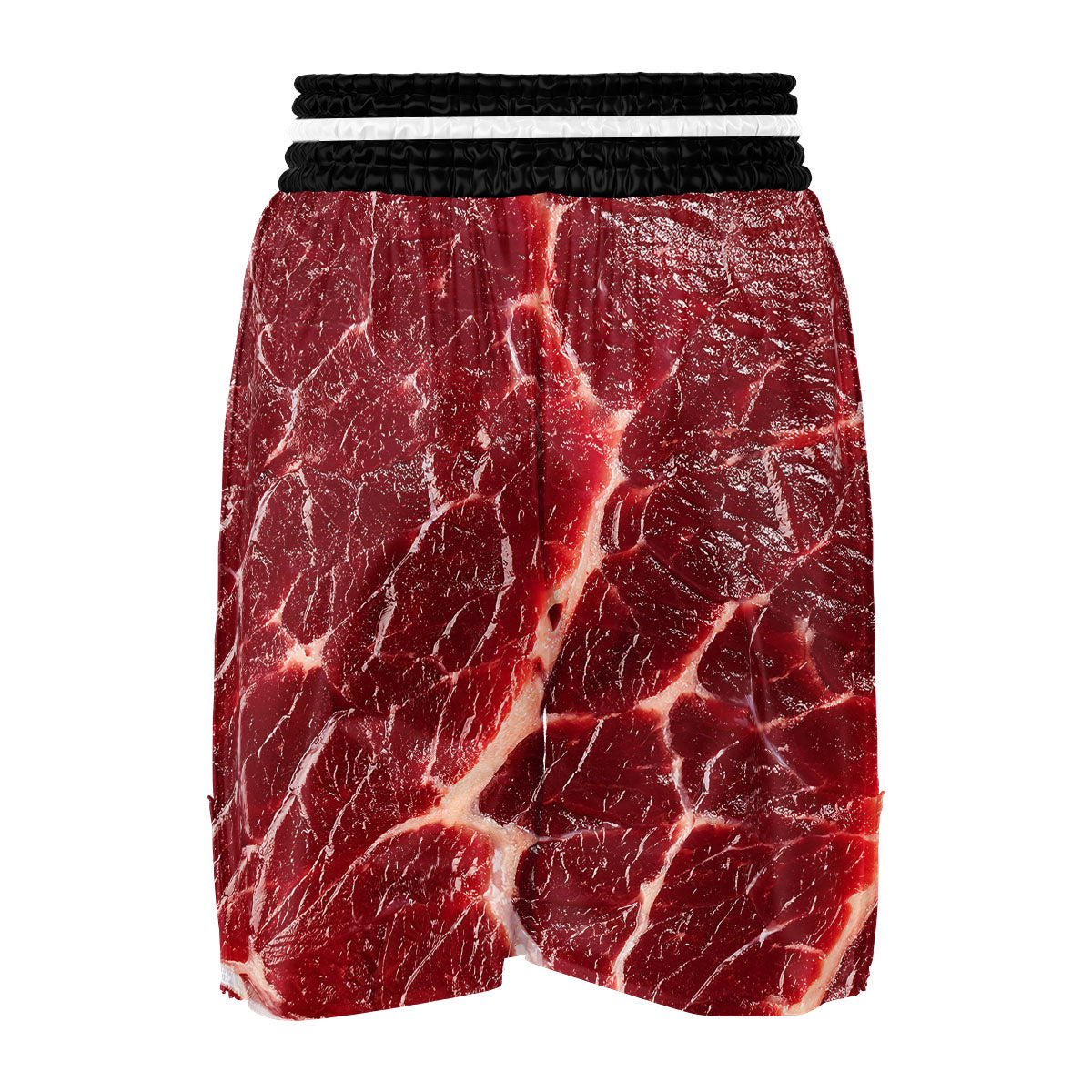 Texture Red Meat Print Boxing Shorts-grizzshop
