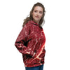 Texture Red Meat Print Women's Hoodie-grizzshop