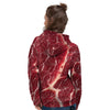 Texture Red Meat Print Women's Hoodie-grizzshop