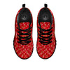 Texture Red Strawberry Print Black Sneaker-grizzshop