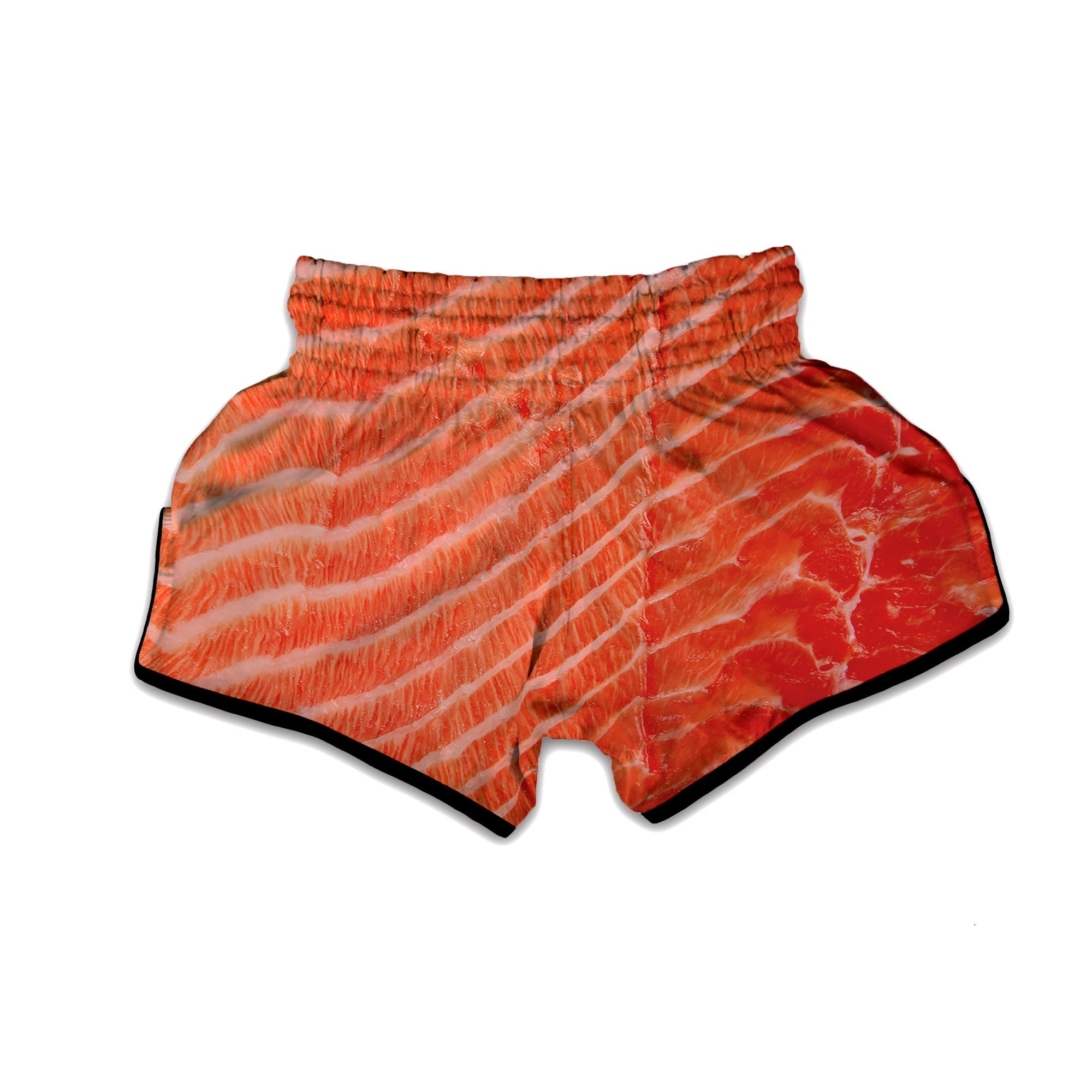 Texture Salmon Print Muay Thai Boxing Shorts-grizzshop