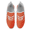 Texture Salmon Print White Athletic Shoes-grizzshop